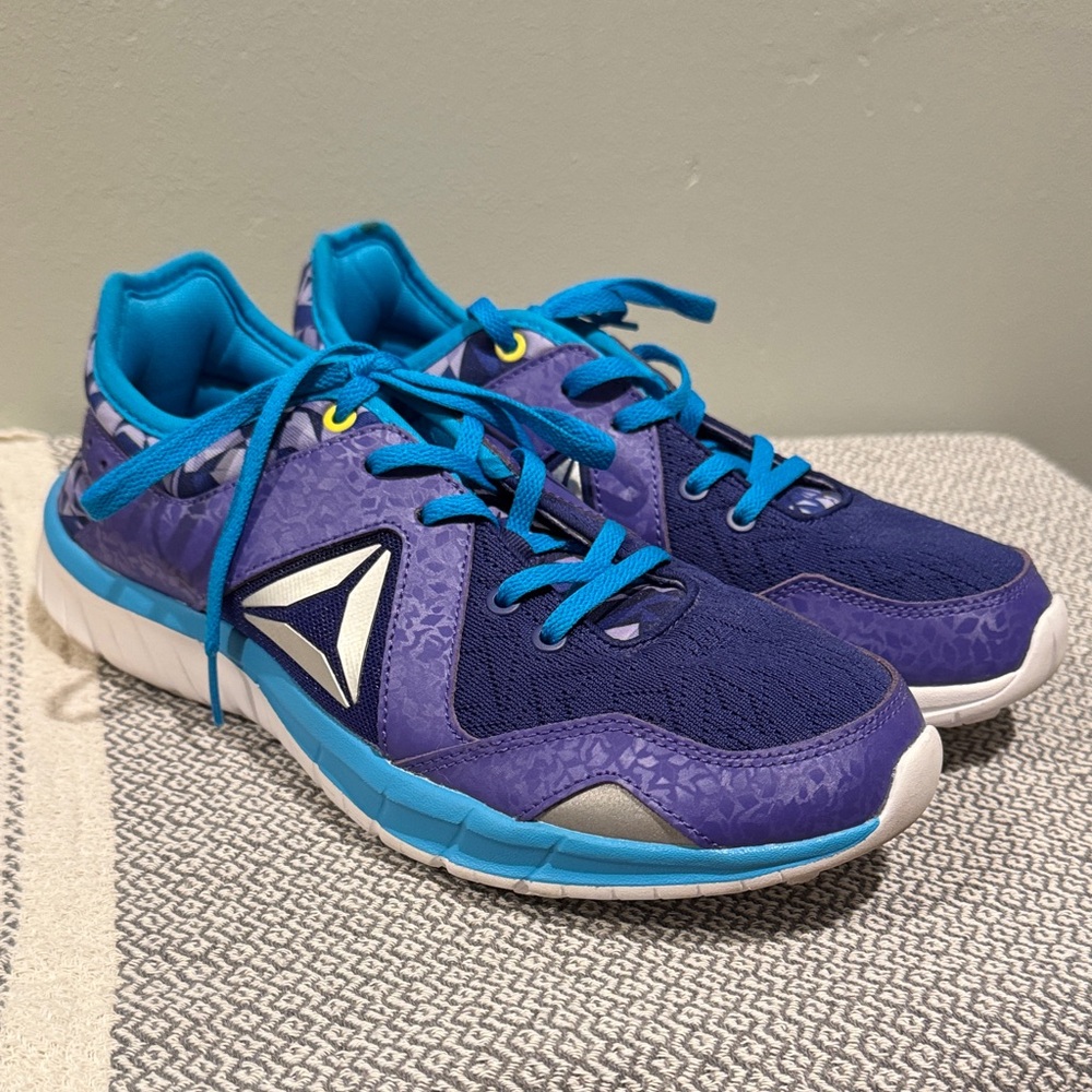 Reebok Purple & Blue Zprint Memory foam Athletic Sneakers Running Shoes Sneaks